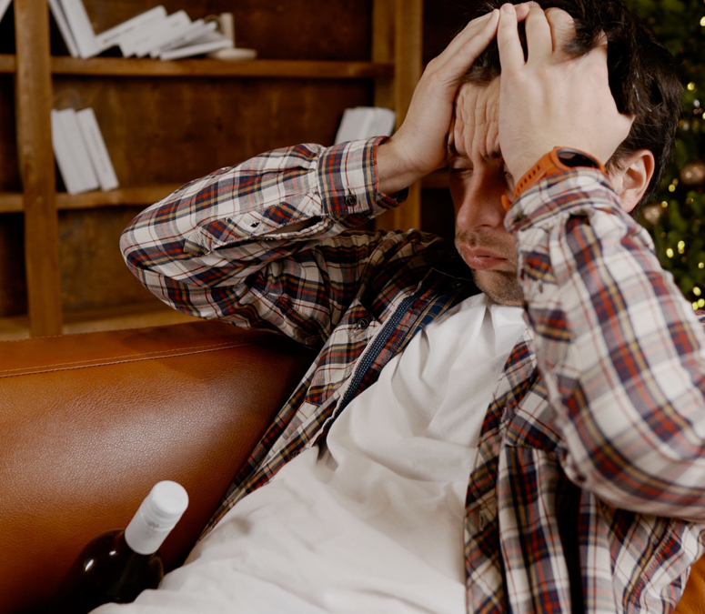 Man stressed over trying to stop drinking