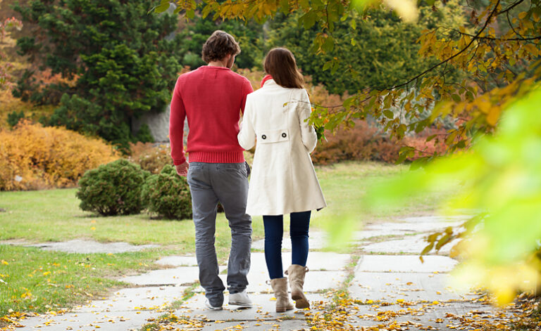 Couple taking exercise to improve their mental health state of depression