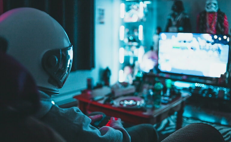 Young man suffering from a serious gaming addiction