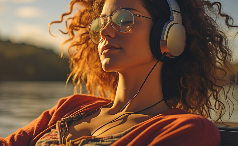 Woman relaxing outdoors and enjoying her journey of recovery from drug addiction