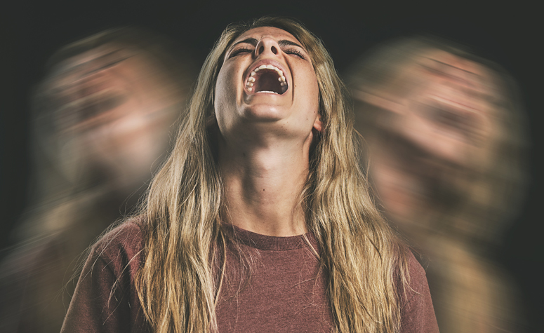 Woman suffering from alcoholism detox withdrawal symptoms