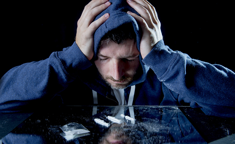 Man with cocaine addiction trying to stop