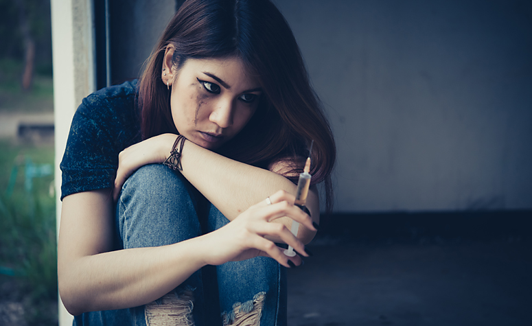 Woman fed up of taking drugs and depressed