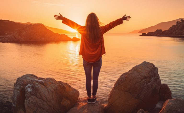 Woman free from addiction seeking a brighter future