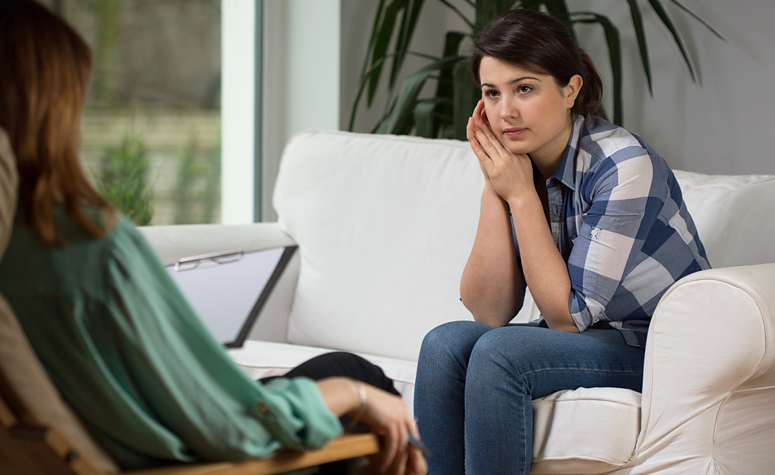 Women taking part in counselling during her cannabis detox treatment