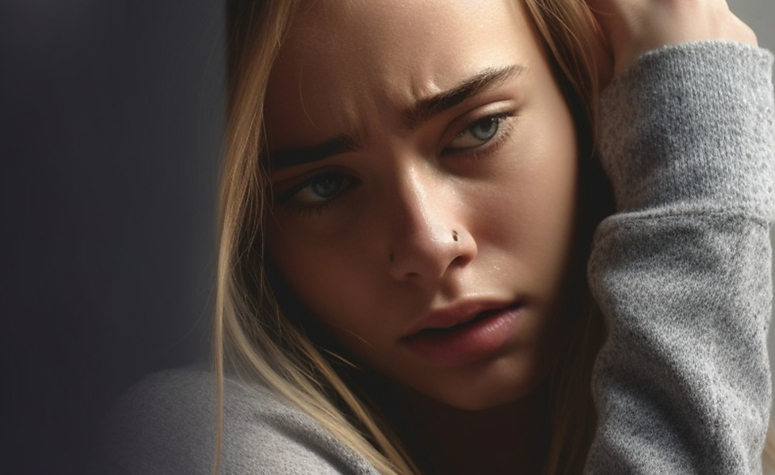 Woman struggling to cope with going through detox symptoms