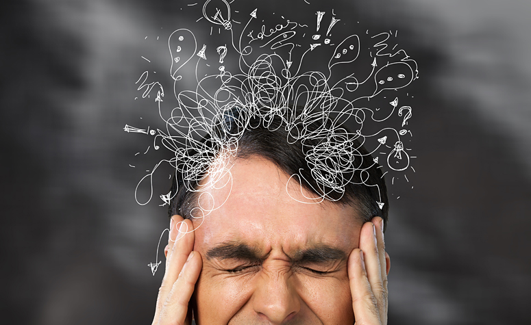 Man displaying symptoms of ADHD