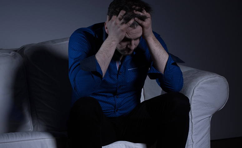 Man suffering from severe addiction problems in desperate need of professional help