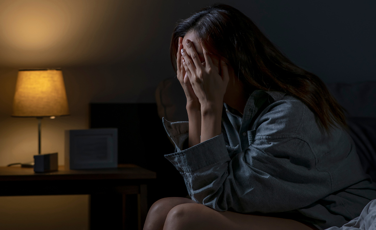 Woman struggling with the mental side effects of crack cocaine addiction