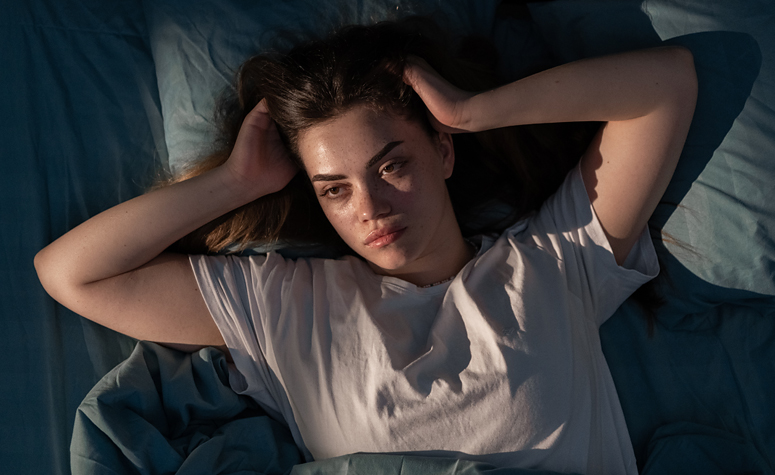 Woman suffering with heroin addiction withdrawal symptoms