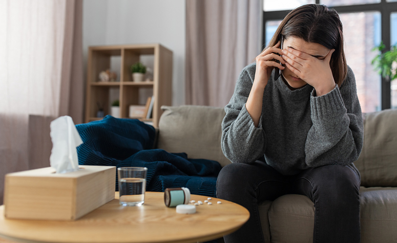 Woman seeking help for addiction to Lorazepam